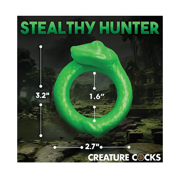 Creature Cocks Serpentine Silicone Cock Ring - Green