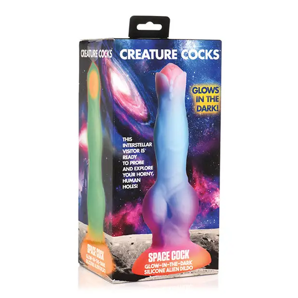 Creature Cocks Space Cock Silicone Alien Dildo - Glow in the Dark - Dongs & Dildos