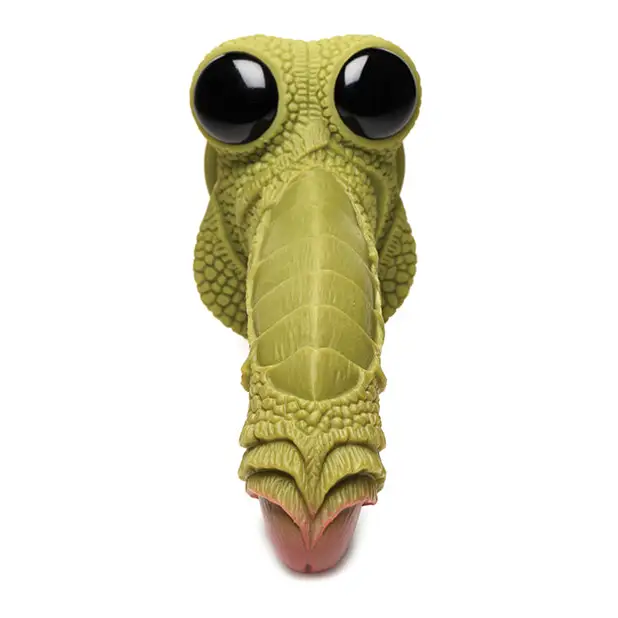 Creature Cocks Swamp Monster Scaly Silicone Dildo - Green - Dongs & Dildos