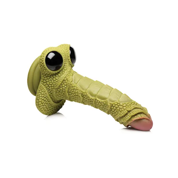 Creature Cocks Swamp Monster Scaly Silicone Dildo - Green - Dongs & Dildos