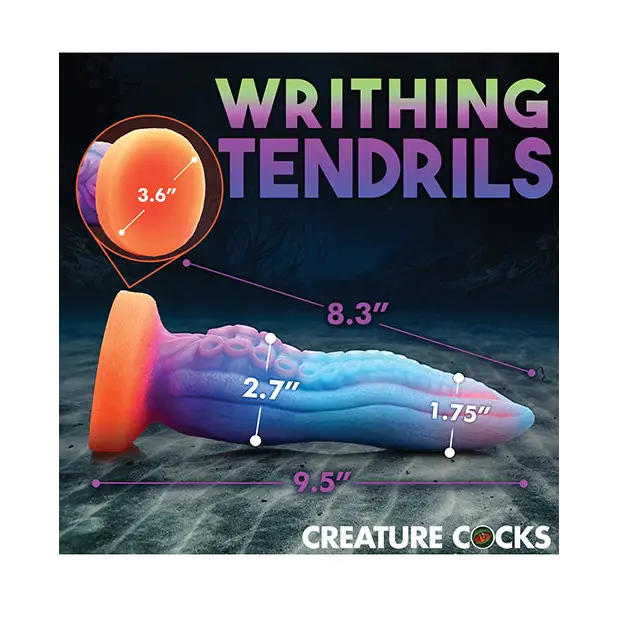 Creature Cocks Tenta-Cock Silicone Dildo - Glow in the Dark