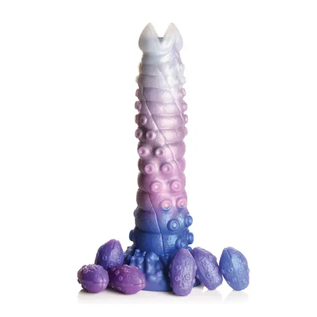 Creature Cocks Tenta-Queen Ovipositor Silicone Dildo w/Eggs - Multi Color - Dongs & Dildos
