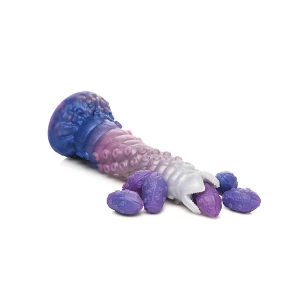 Creature Cocks Tenta-Queen Ovipositor Silicone Dildo w/Eggs - Multi Color - Dongs & Dildos