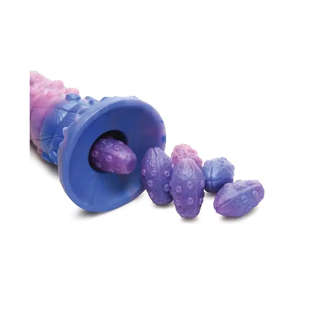 Creature Cocks Tenta-Queen Ovipositor Silicone Dildo w/Eggs - Multi Color - Dongs & Dildos