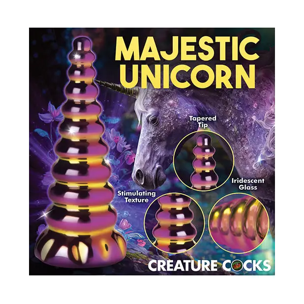 Creature Cocks Twilight Rainbow Glass Dildo - Dongs & Dildos