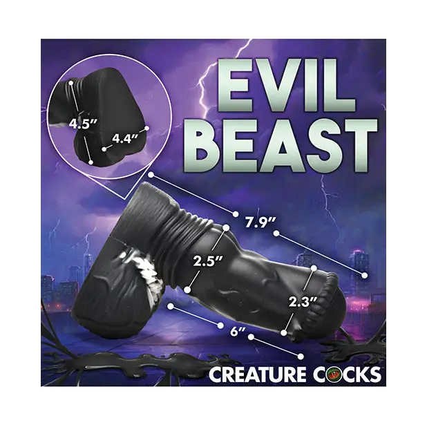Creature Cocks Venom Silicone Dildo - Black - Dongs & Dildos
