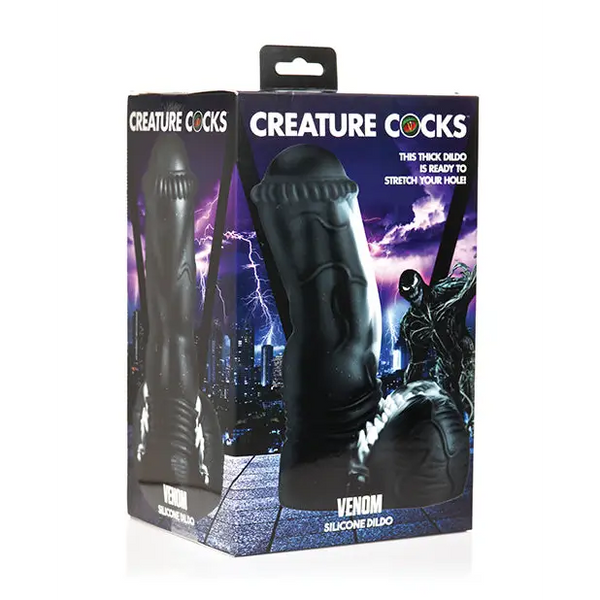 Creature Cocks Venom Silicone Dildo - Black - Dongs & Dildos