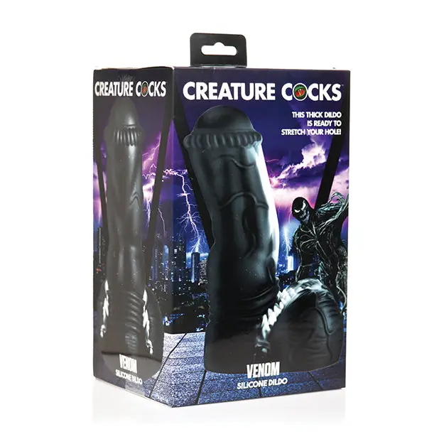 Creature Cocks Venom Silicone Dildo - Black - Dongs & Dildos
