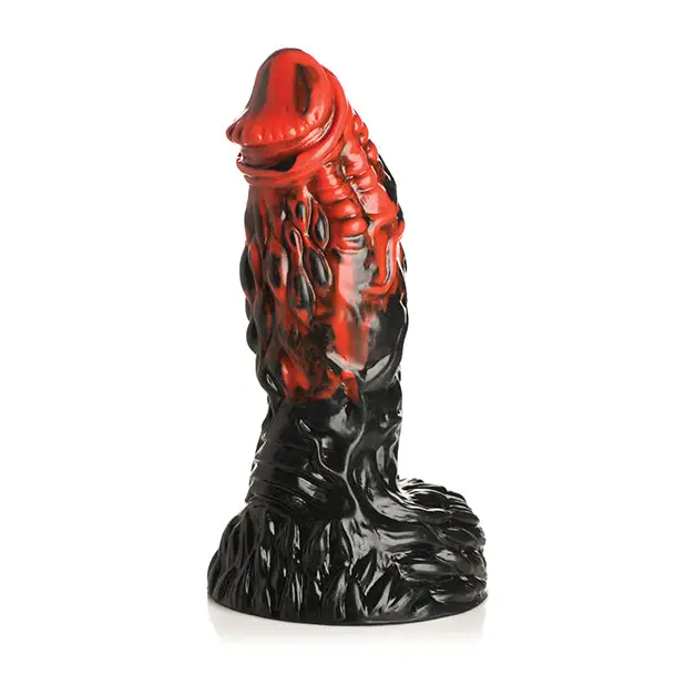 Creature Cocks Vulcan Silicone Dildo - Black/Red - Dongs & Dildos