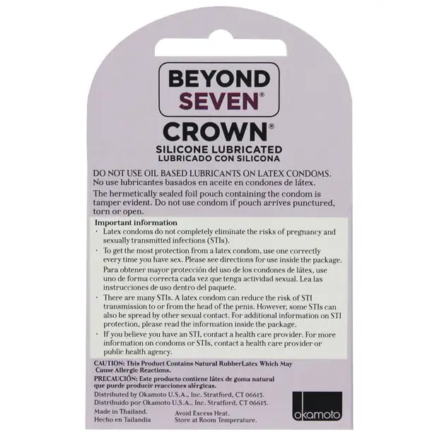 Crown Lubricated Condoms - Box of 3 - Condoms