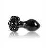Crystal Flower Butt Plug - Black - Anal Products
