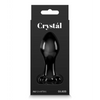 Crystal Flower Butt Plug - Black - Anal Products