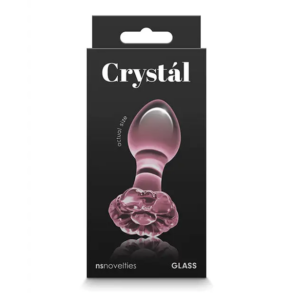 Crystal Flower Butt Plug - Pink - Anal Products