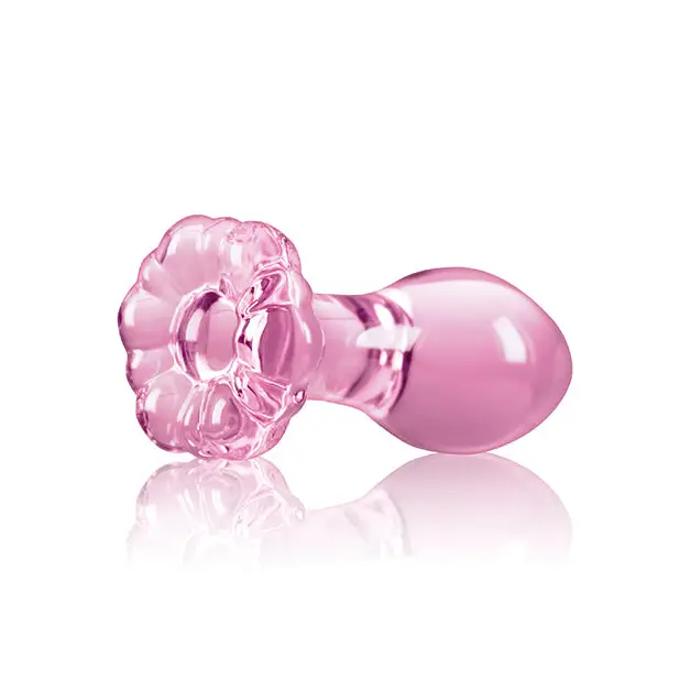 Crystal Flower Butt Plug - Pink - Anal Products