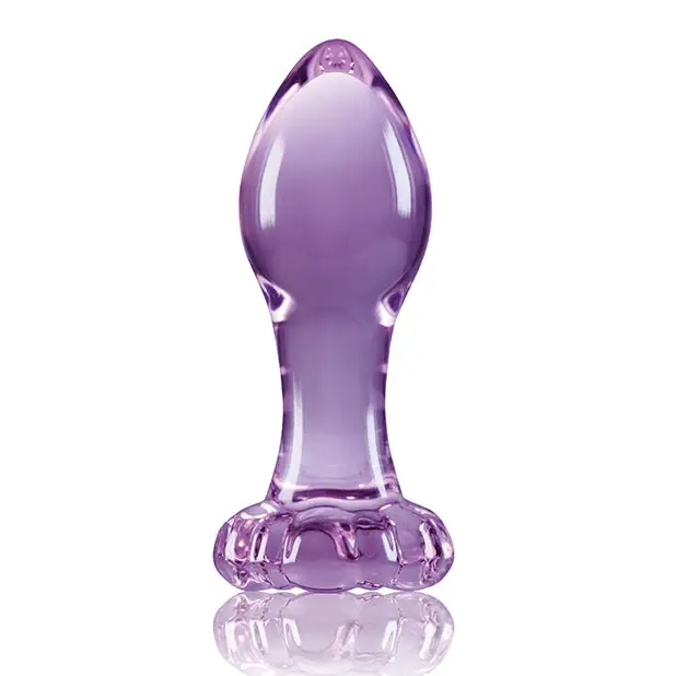 Crystal Flower Butt Plug - Purple - Anal Products