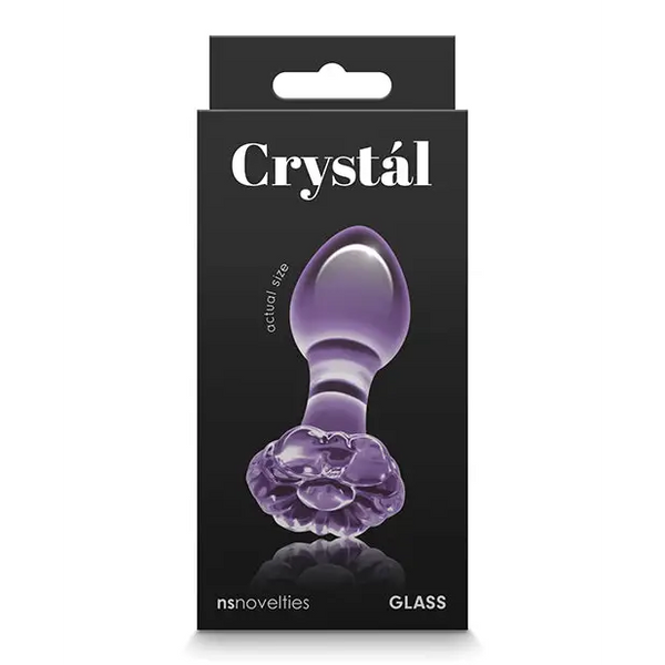 Crystal Flower Butt Plug - Purple - Anal Products