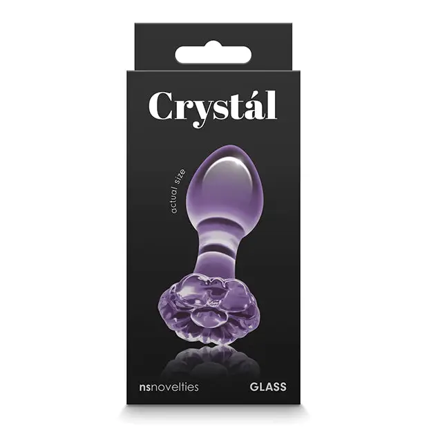 Crystal Flower Butt Plug - Purple - Anal Products