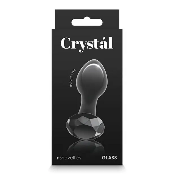 Crystal Gem Butt Plug - Black - Anal Products