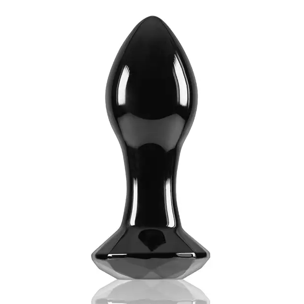 Crystal Gem Butt Plug - Black - Anal Products
