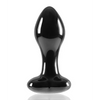 Crystal Heart Butt Plug - Black - Anal Products