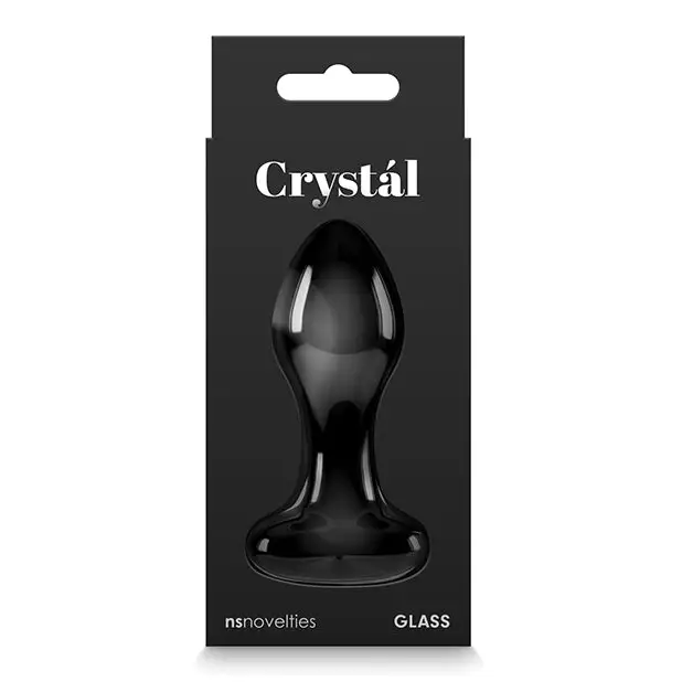 Crystal Heart Butt Plug - Black - Anal Products