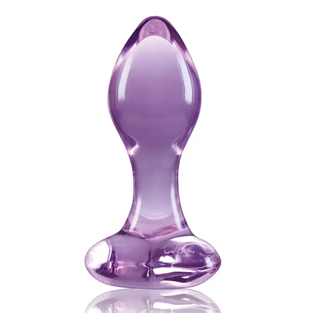 Crystal Heart Butt Plug - Purple - Anal Products