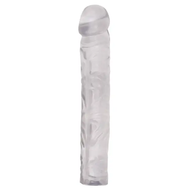Crystal Jellies 10’’ Classic Dildo - Clear - Dongs & Dildos