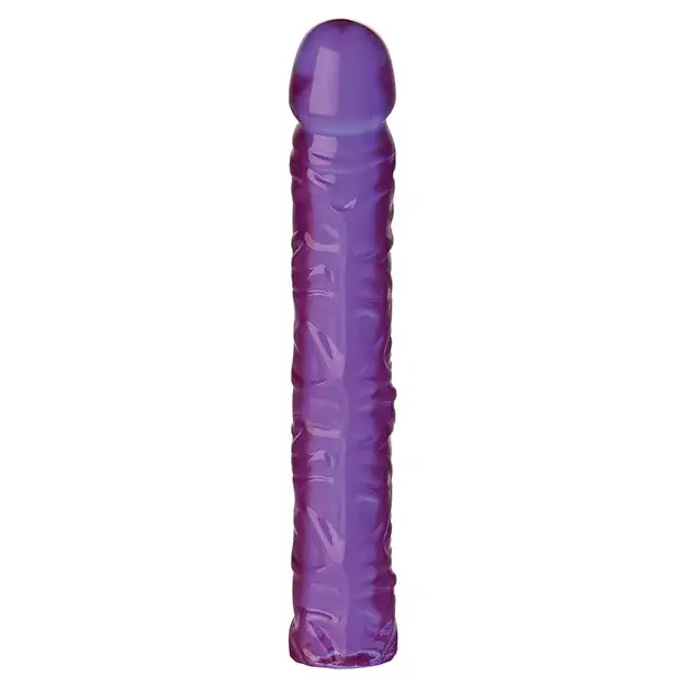 Crystal Jellies 10’’ Classic Dildo - Purple - Dongs & Dildos