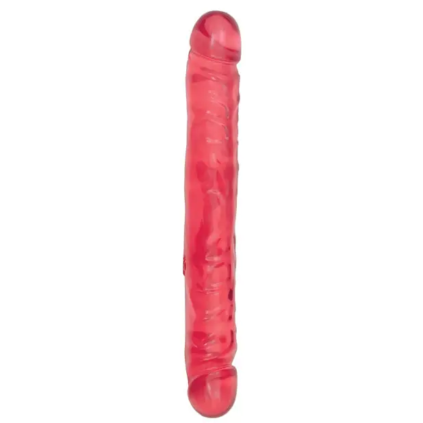 Crystal Jellies 12’’ Jr. Double Dong - Pink - Dongs & Dildos