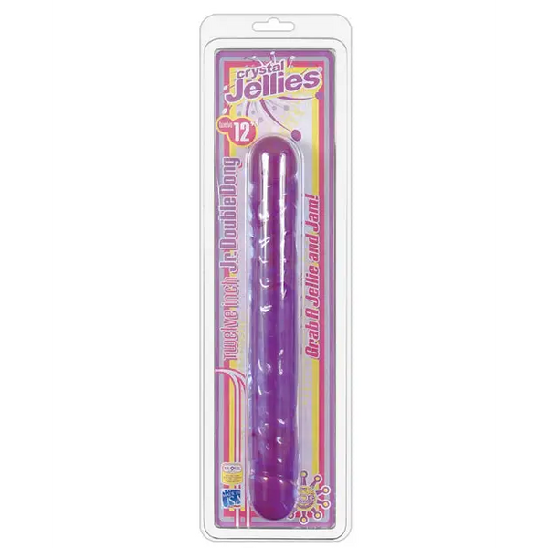 Crystal Jellies 12’’ Jr. Double Dong - Purple - Dongs & Dildos