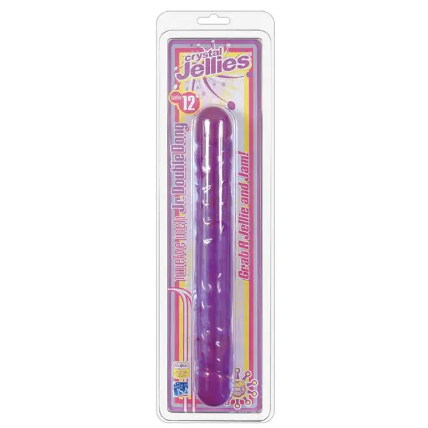 Crystal Jellies 12’’ Jr. Double Dong - Purple - Dongs & Dildos