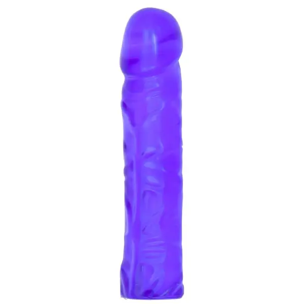 Crystal Jellies 8’’ Classic Dildo - Purple - Dongs & Dildos