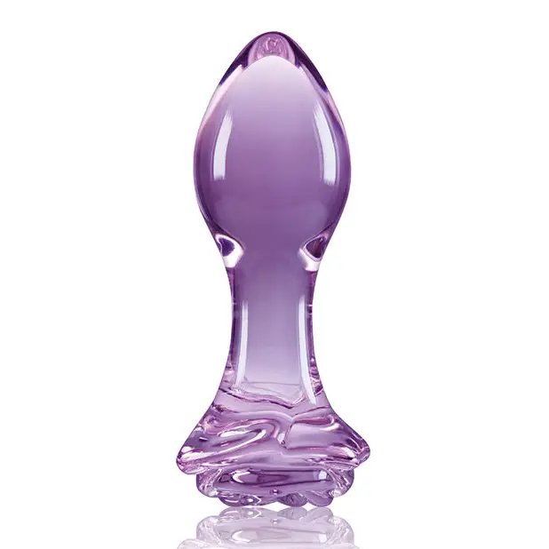 Crystal Rose Butt Plug - Purple - Anal Products