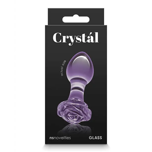 Crystal Rose Butt Plug - Purple - Anal Products