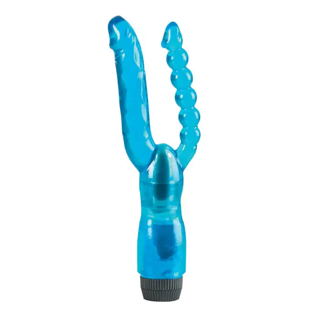 Crystalessence 5’’ Dual Penetrator - Blue - Vibrators
