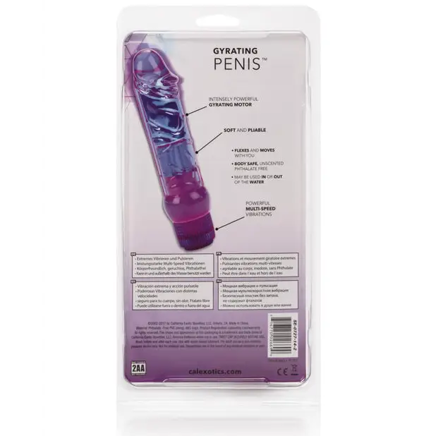 Crystalessence 6.5’’ Gyrating Penis - Purple - Vibrators