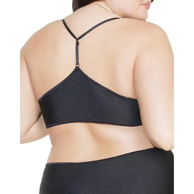 Cupless Underbust Bra w/Adjustable T-Back (Can be Worn Two Ways) Black OS/XL - Lingerie - Hanging