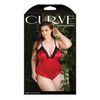 Curve Cleo Skirted Teddy w/Snap Crotch Red 1X/2X - Lingerie - Plus/Queen - Packaged