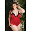 Curve Cleo Skirted Teddy w/Snap Crotch Red 1X/2X - Lingerie - Plus/Queen - Packaged