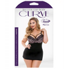 Curve Nene Cutout Molded Leopard Print Chemise w/G-String Rose Leopard 3X/4X - Lingerie - Plus/Queen - Packaged