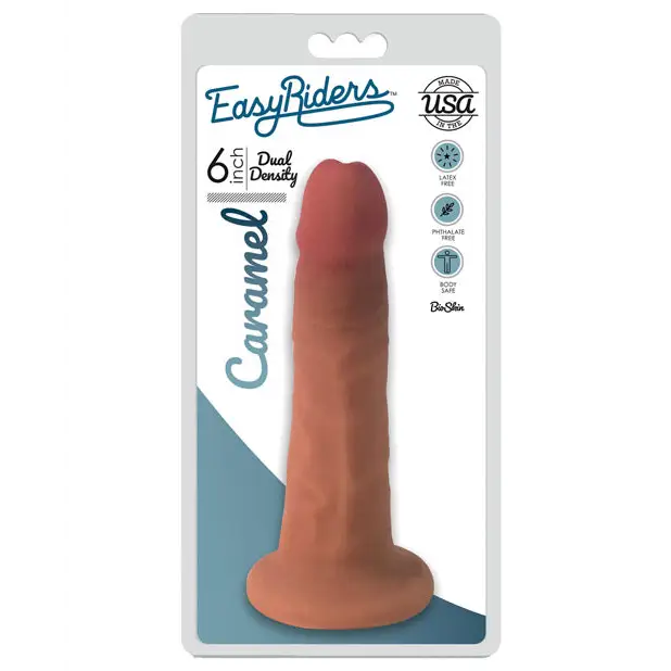 Curve Novelties Easy Riders Dual Destiny 6’’ Slim Dildo - Carmel - Dongs & Dildos