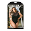 Curve Raven High Neck Bodysuit w/Snap Crotch Black 1X/2X - Lingerie - Plus/Queen - Packaged