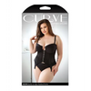 Curve Sloan Cropped Bustier Top & Panty Black 1X/2X - Lingerie - Plus/Queen - Packaged