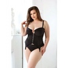 Curve Sloan Cropped Bustier Top & Panty Black 1X/2X - Lingerie - Plus/Queen - Packaged