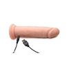 Curve Toys Big Shot 7’’ Vibrating 21X Silicone Dildo w/out Balls w/Remote - Light - Dongs & Dildos