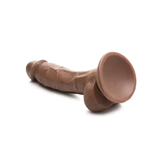 Curve Toys Fantasy Jock Weightlifting Wesley 7’’ Dildo w/Balls - Dark - Dongs & Dildos