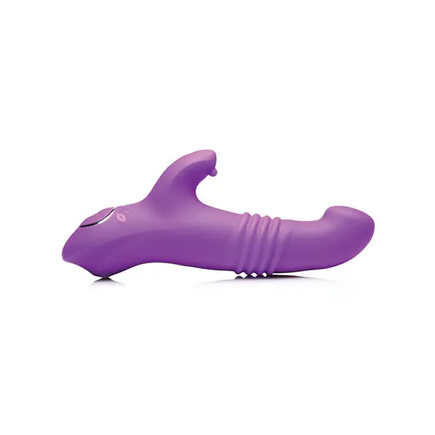 Curve Toys Gossip Blasters 7X Thrusting Silicone Rabbit Vibrator - Violet - Vibrators