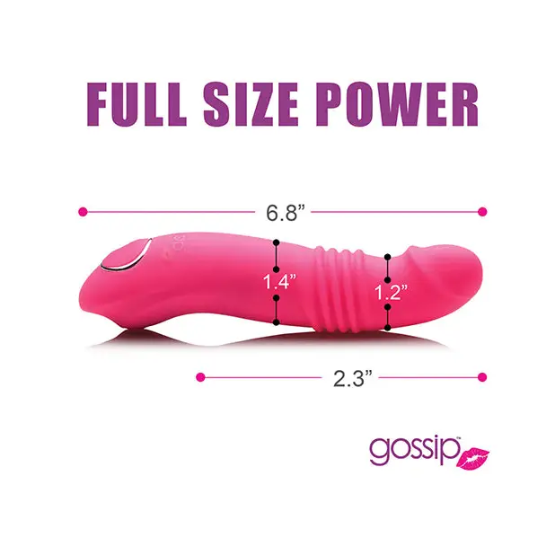 Curve Toys Gossip Blasters 7X Thrusting Silicone Vibrator - Magenta - Vibrators