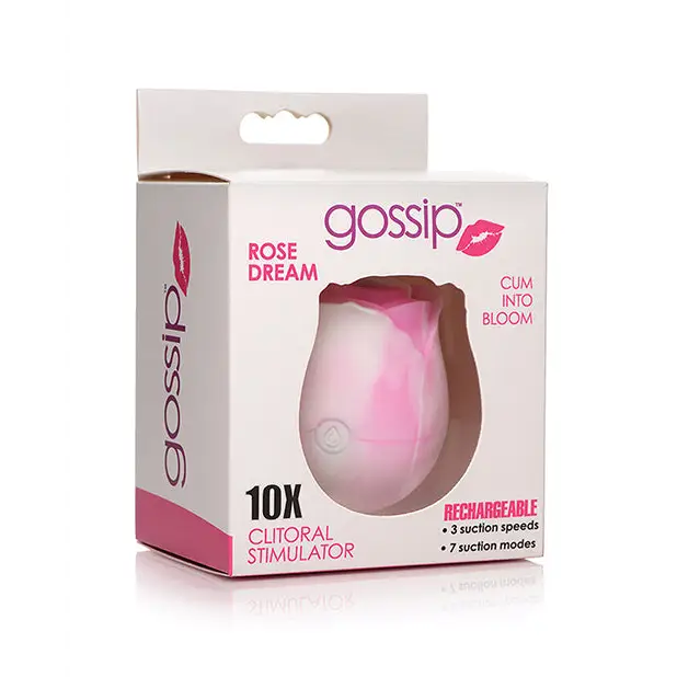 Curve Toys Gossip Cum Into Bloom Clitoral Vibrator - Rose Dream Swirl - Stimulators