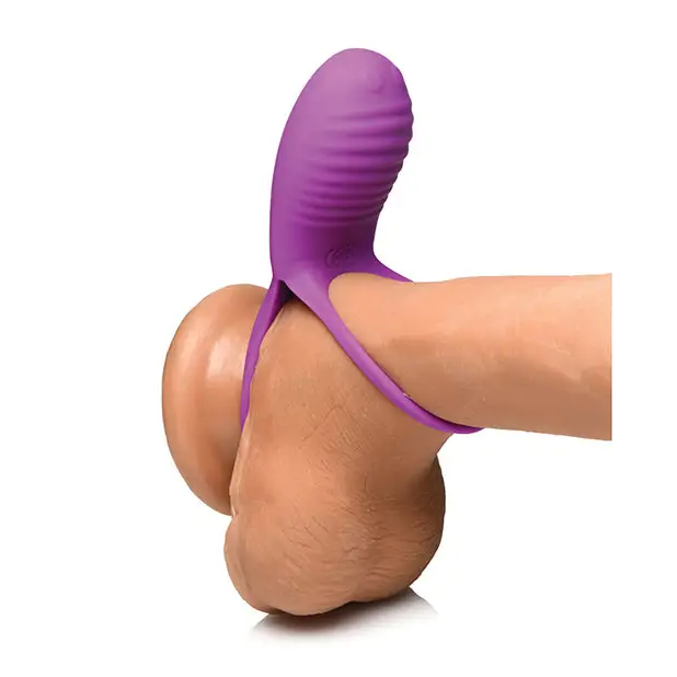 Curve Toys Gossip Love Loops 10X Silicone Cock Ring w/Remote - Violet - Penis Enhancement